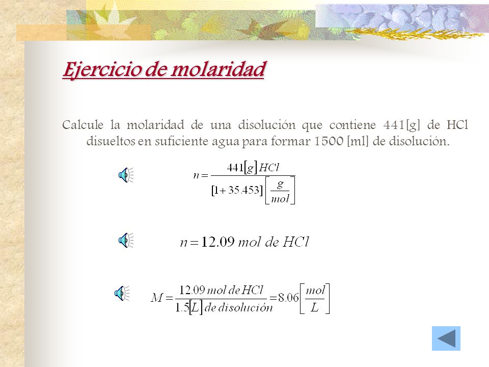 ejercicios de molaridad resueltos